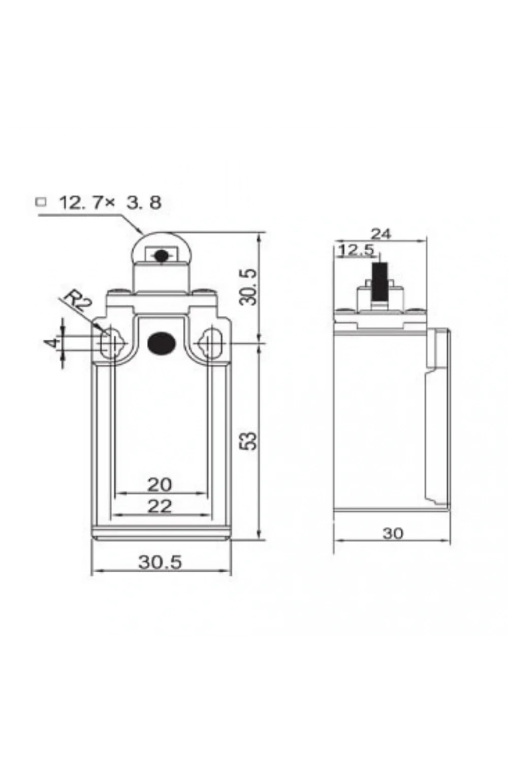 Gwest GLS-103 Dikey Metal Makaralı Limit Switch 1NO + 1NC