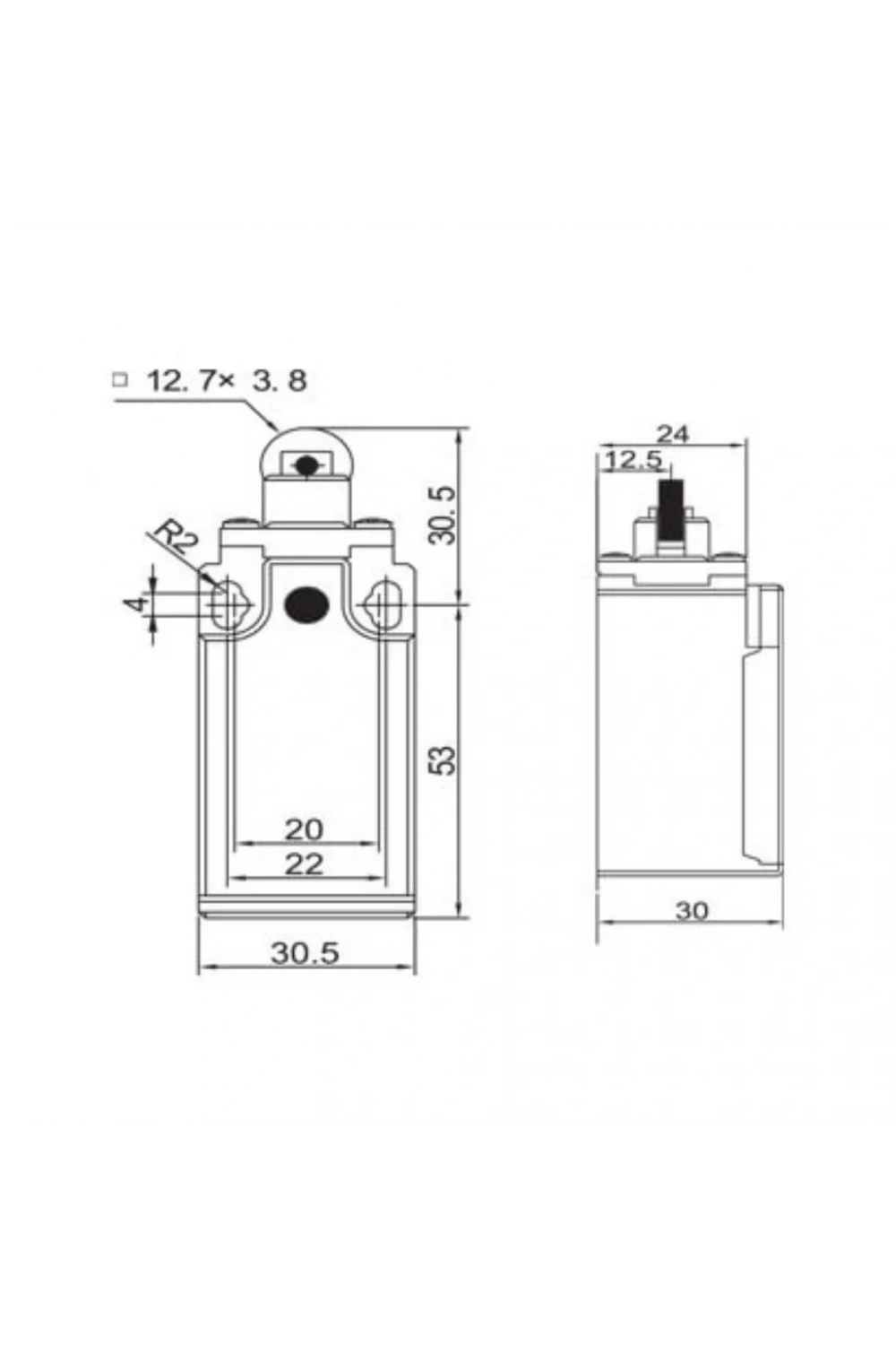 Gwest GLS-103R Dikey Metal Makaralı Resetli Limit Switch 1NO + 1NC