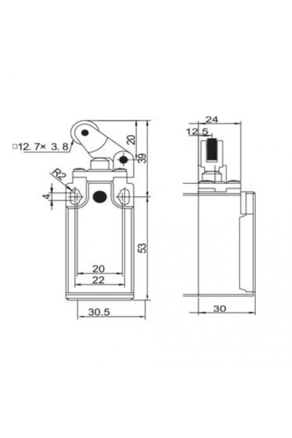Gwest GLS-111 Açısal Metal Makaralı Tek Yön Limit Switch 1NO + 1NC