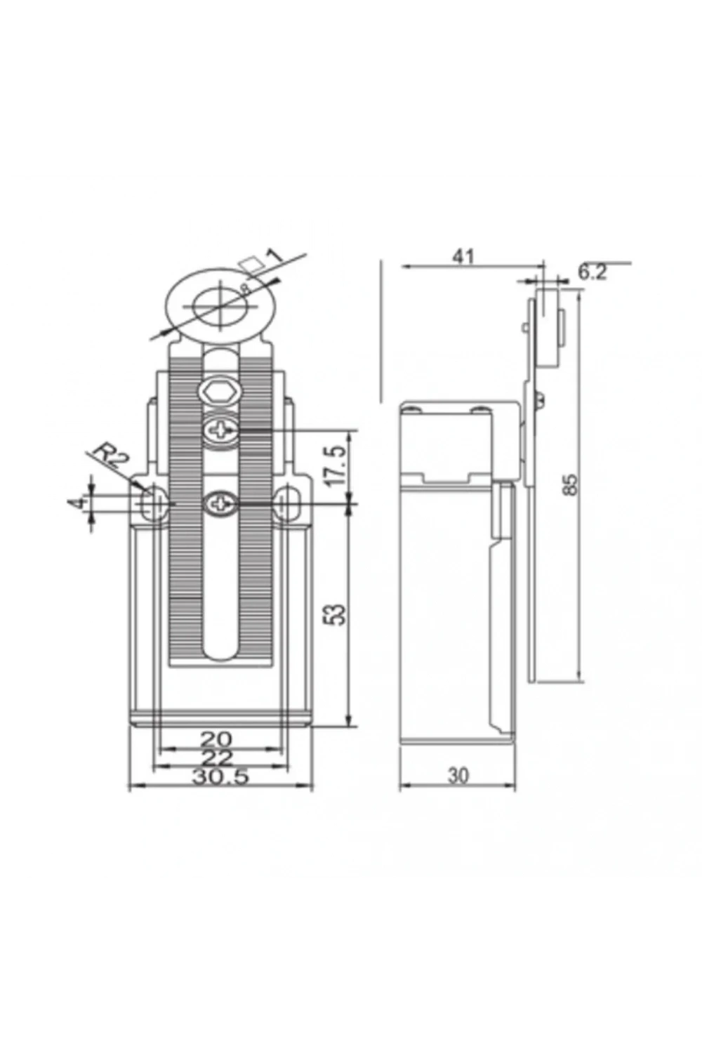 Gwest GLS-131 Ayarlanabilir Metal makaralı Limit Switch