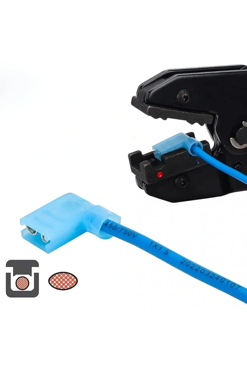 Gwest İzoleli Polyamid Bayrak Tip Terminal GPFDEB-2862 1.5-2.5mm 100 Adet