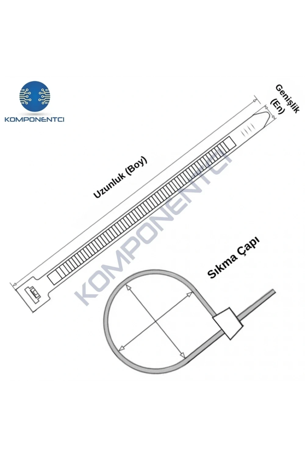GWEST Kablo Bağı GT 250 STY 250x4,8mm Yeşil (100 adet)