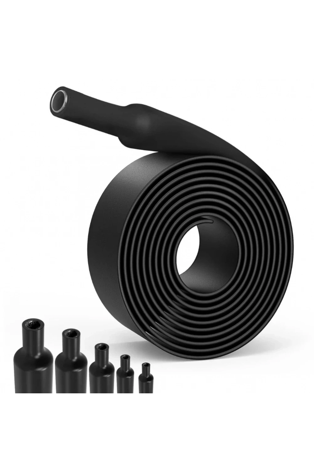 Gwest Woer Isı İle Daralan Makaron Siyah Çap:2.4mm 200 Metre