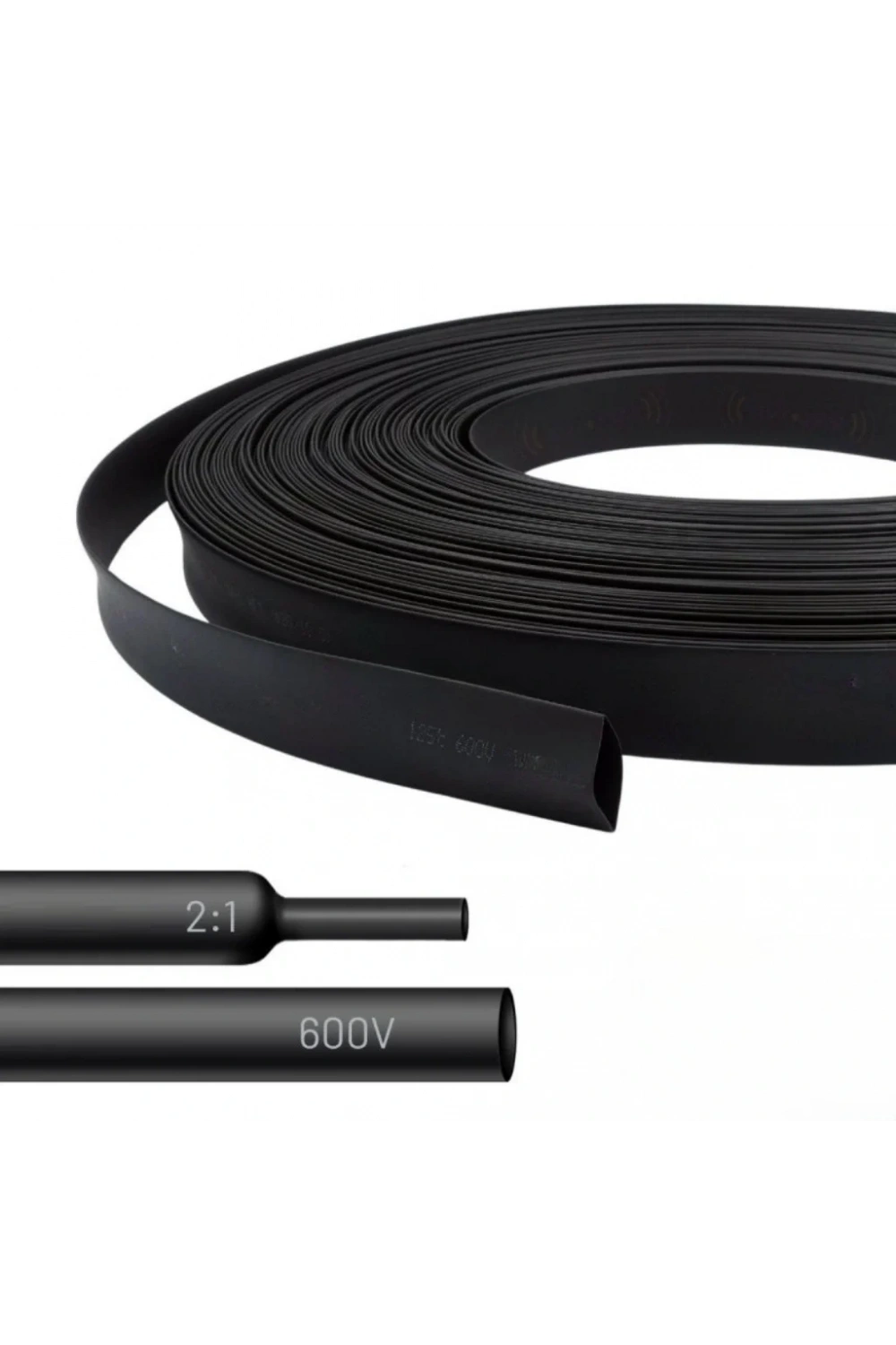 Gwest Woer Isı İle Daralan Makaron Siyah Çap:30mm 50 Metre