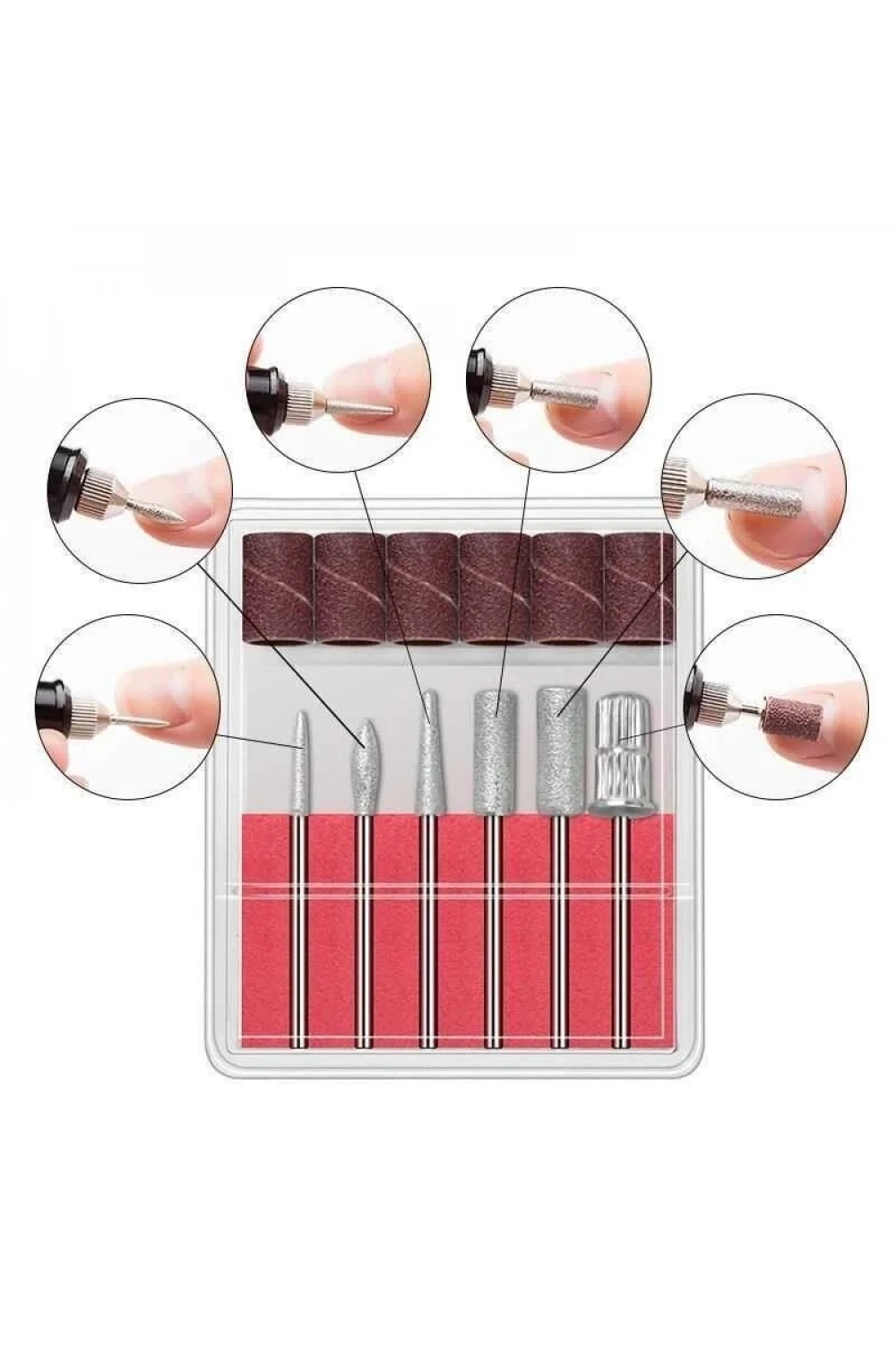 HC-601 Manikür Pedikür Tırnak Törpü Seti - Pembe