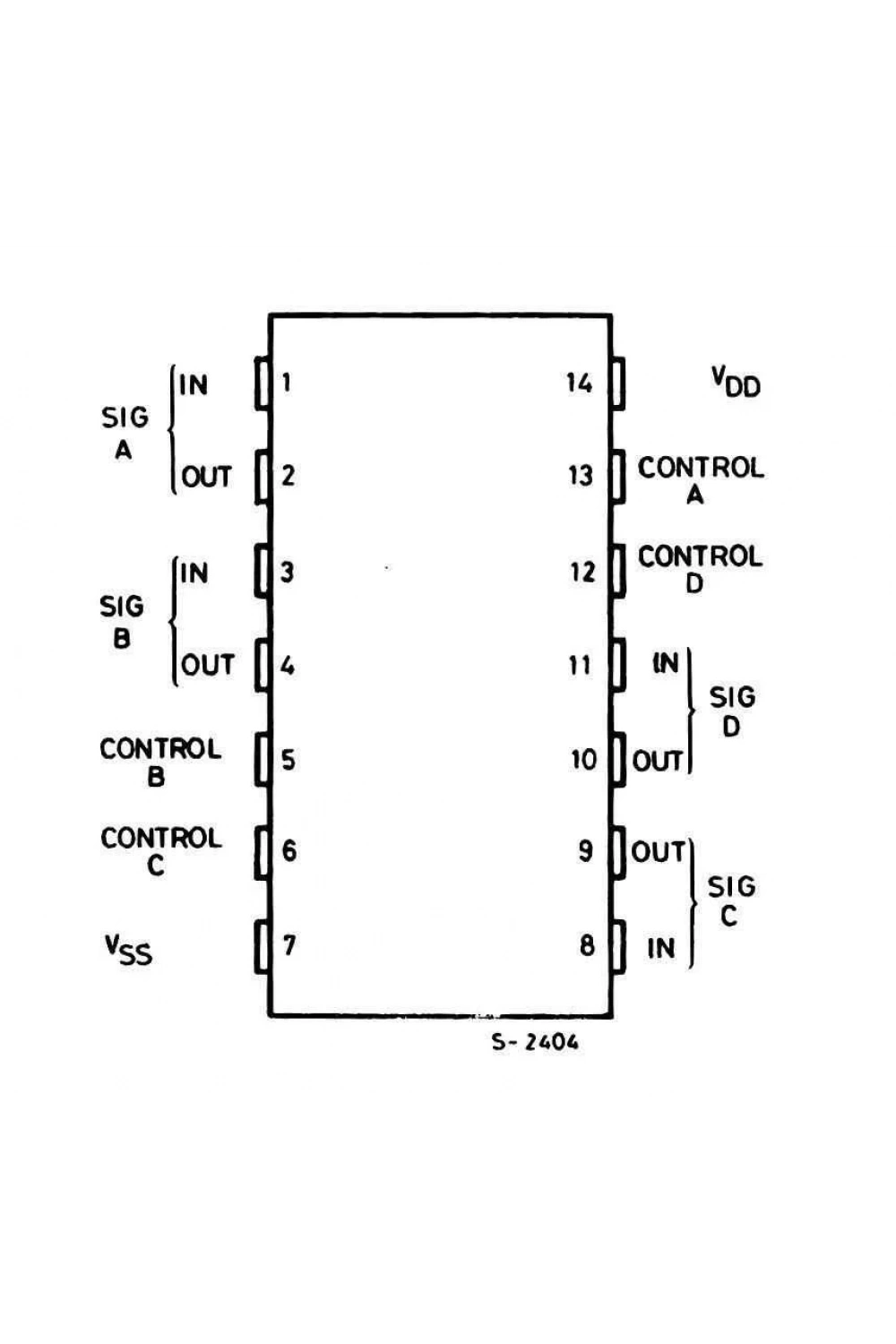 HCF4016 DIP14 Entegre