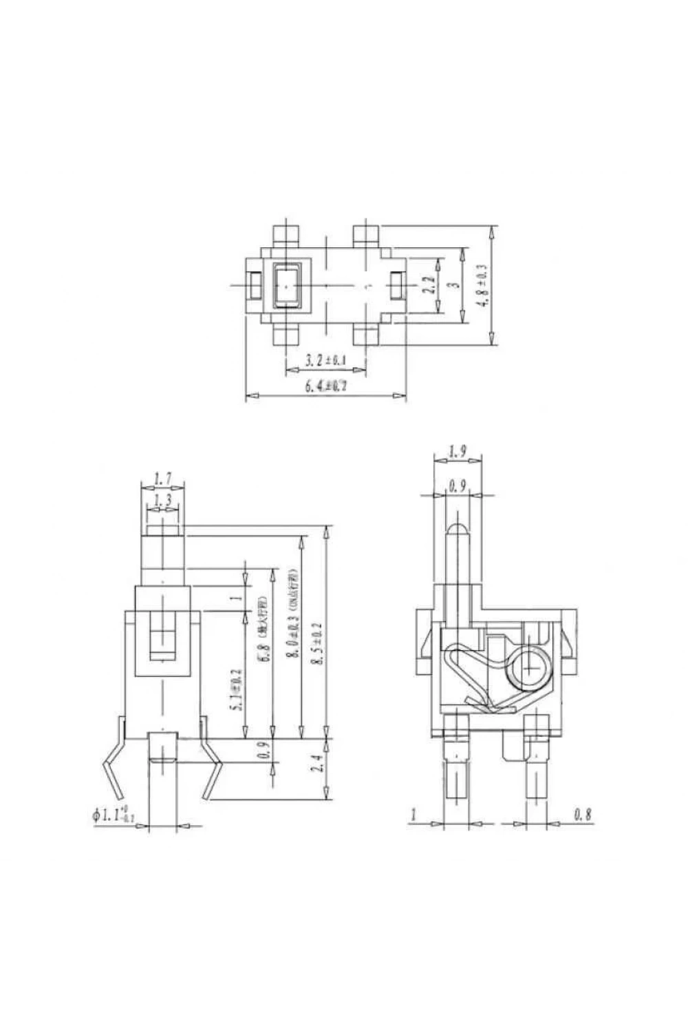 HD-01-A Micro Switch 4-Pin
