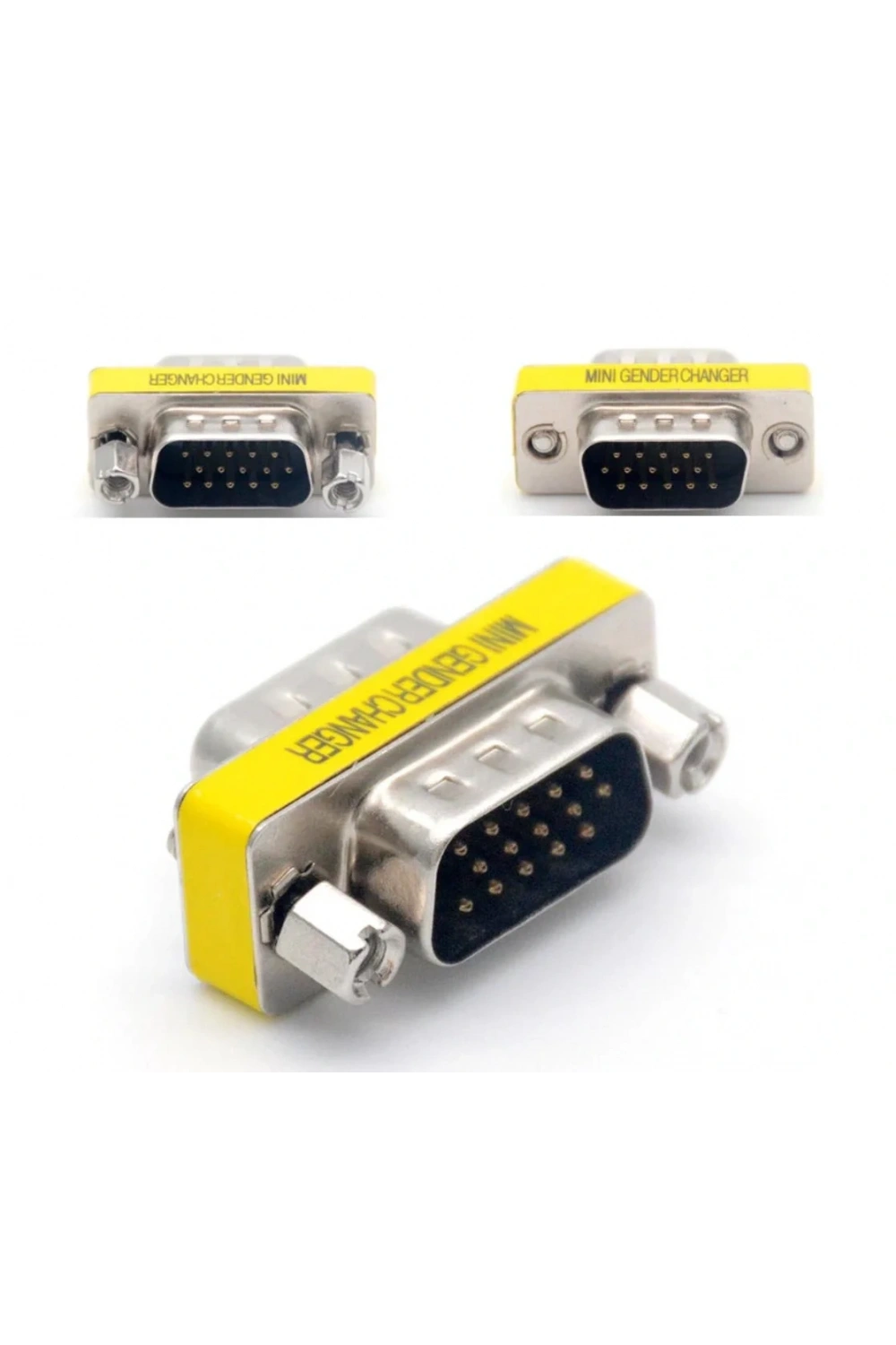 HD15 VGA-VGA Erkek-Erkek (M2M) 15 Pin Adaptör