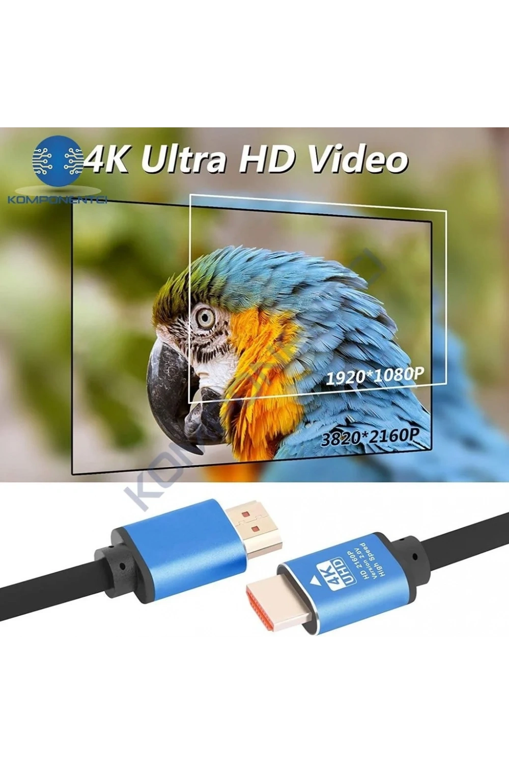 HDMI Kablo 4K Kalitesi Altın Uçlu Korumalı 20 Metre
