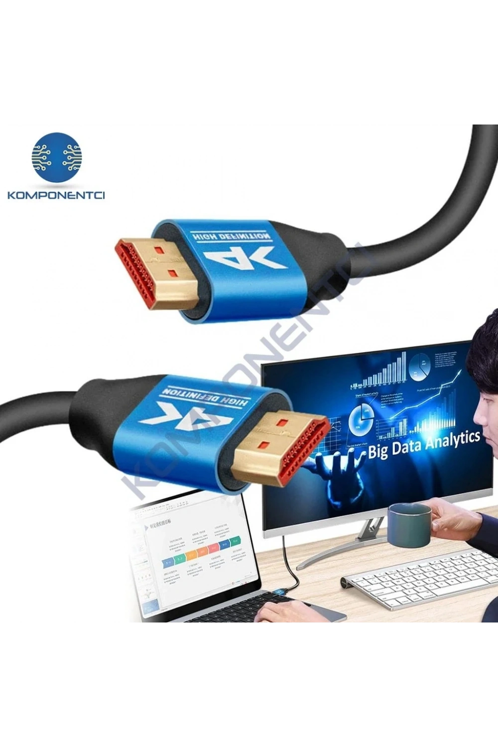HDMI Kablo 4K Kalitesi Altın Uçlu Korumalı 25 Metre