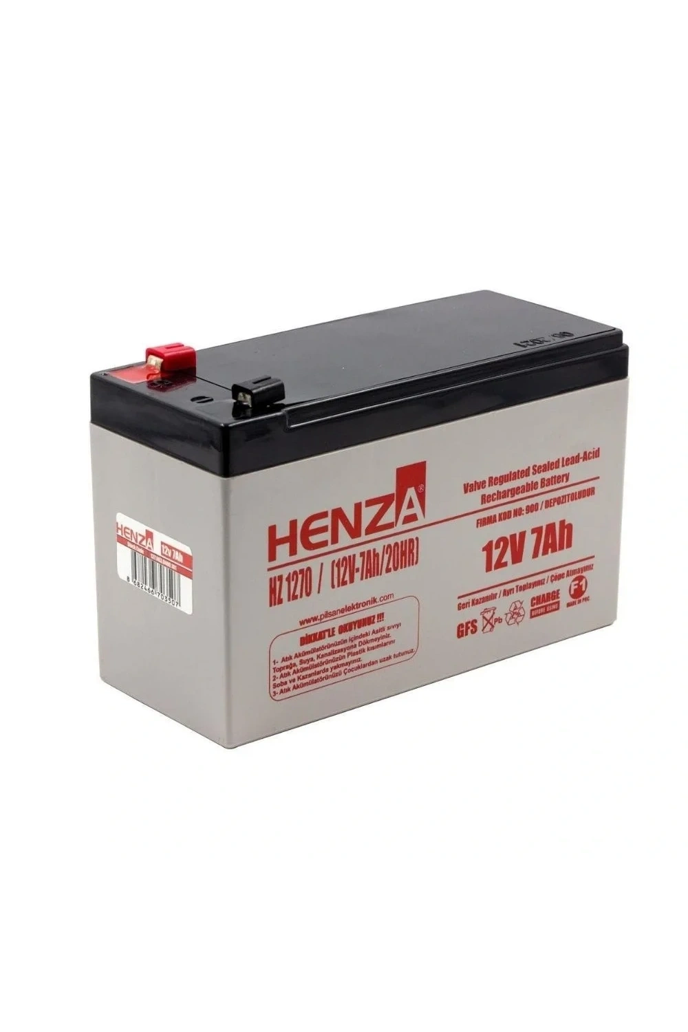 Henza HZ1270 12V 7Ah Bakımsız Kuru Akü