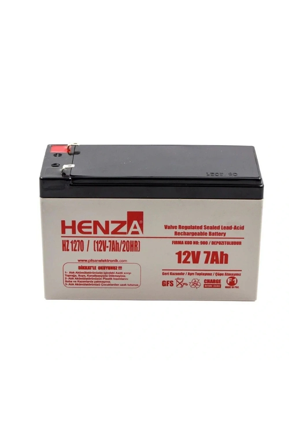 Henza HZ1270 12V 7Ah Bakımsız Kuru Akü