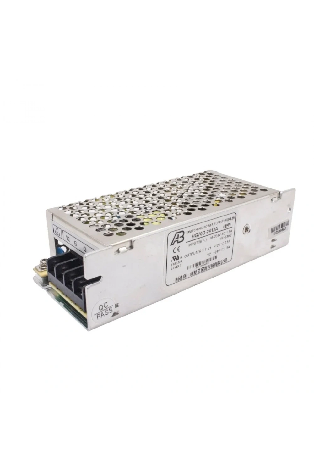 HG70D-2412A 12V 2.5A / 24V 1.5A Dual Metal Kasa Adaptör
