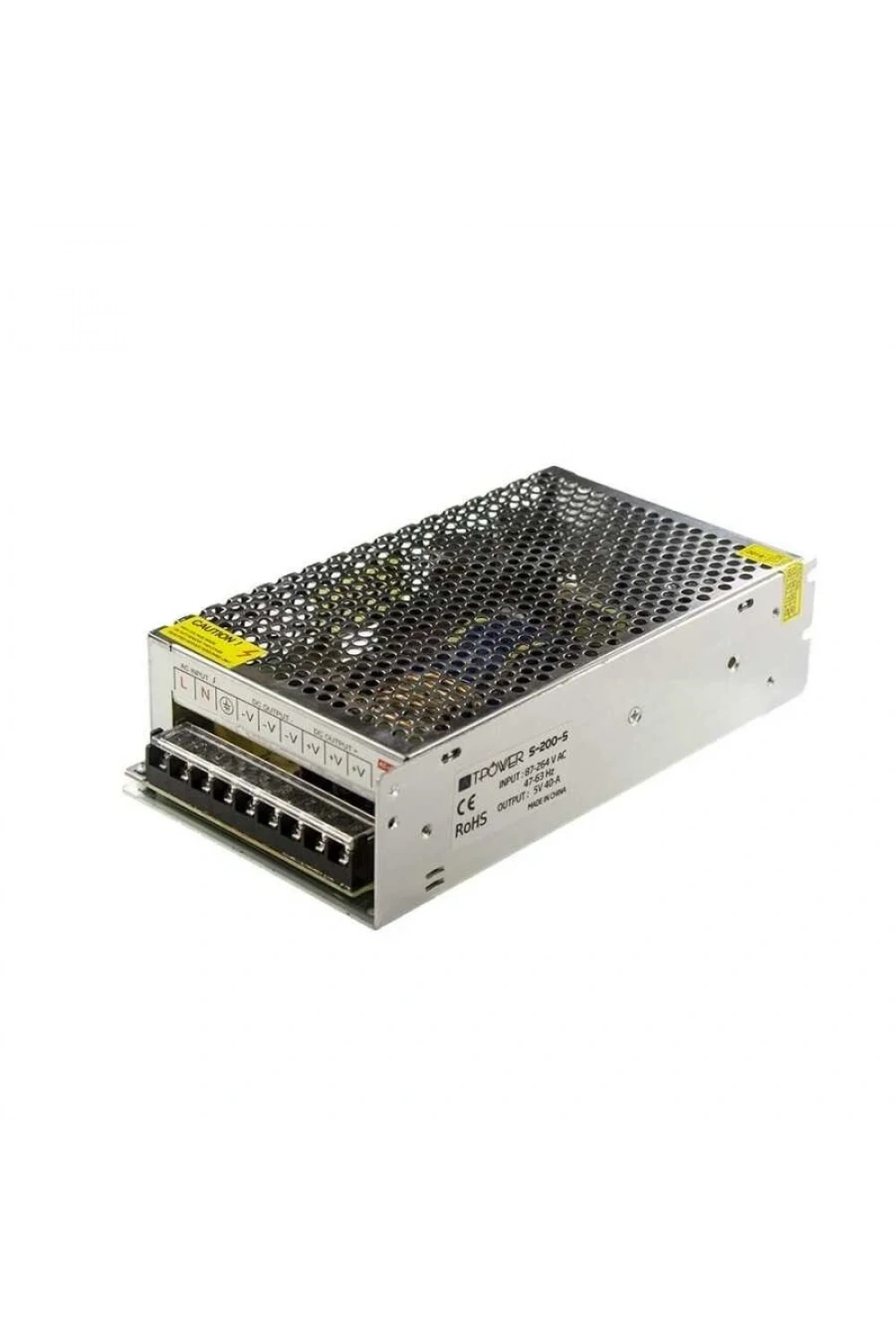 Hightek 5V 40A Metal Kasa Adaptör - LED Driver