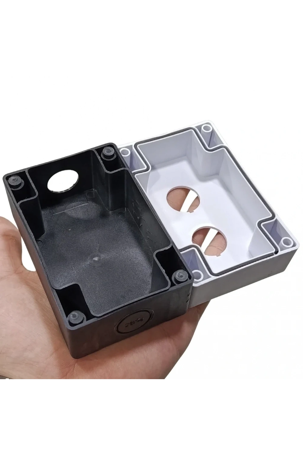 HJ9 22mm Buton Kutusu Gri-Siyah İkili