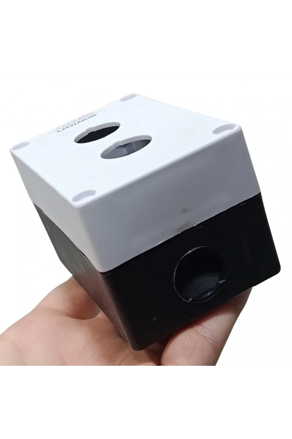 HJ9 22mm Buton Kutusu Gri-Siyah İkili