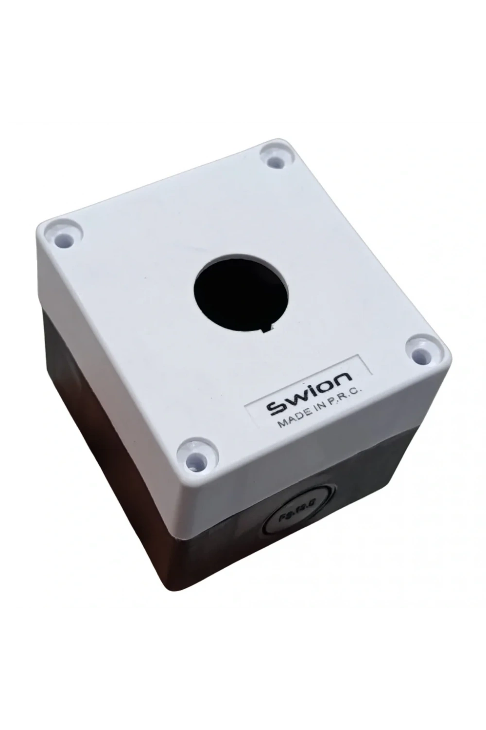 HJ9 22mm Buton Kutusu Gri-Siyah Tekli