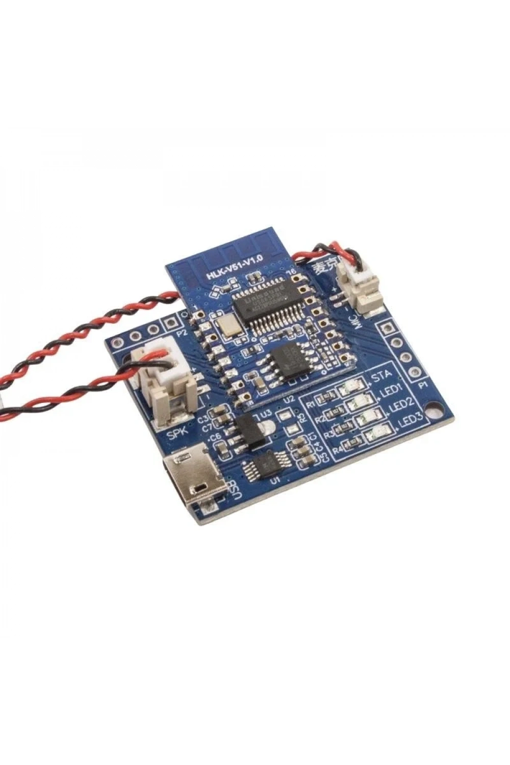 HLK-V51 Çevrimdışı Ses Bluetooth Modülü Hoparlör+Mikrofon Test Kit