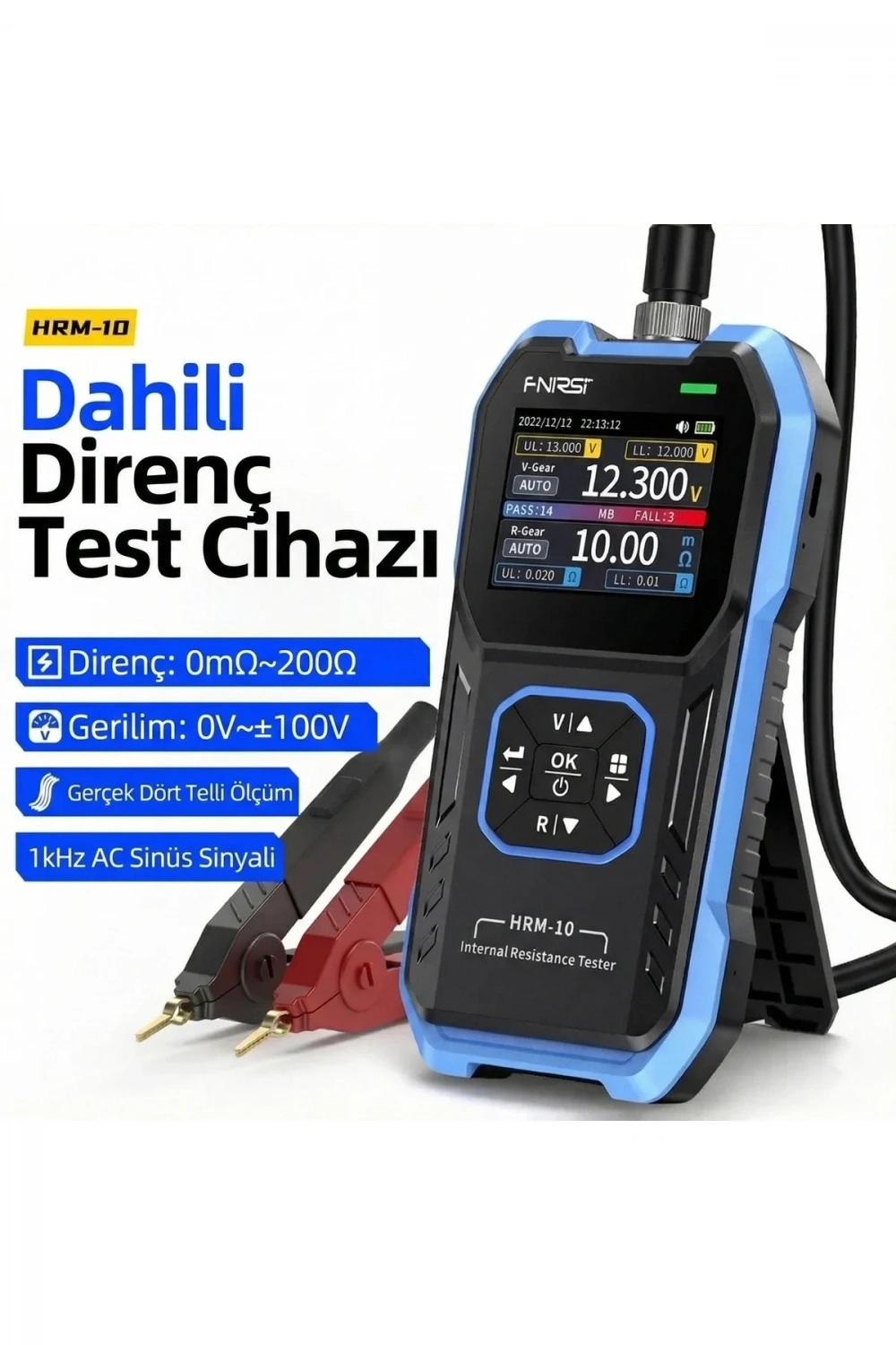 HRM-10 Akü Voltajı Dahili Direnç Test Cihazı