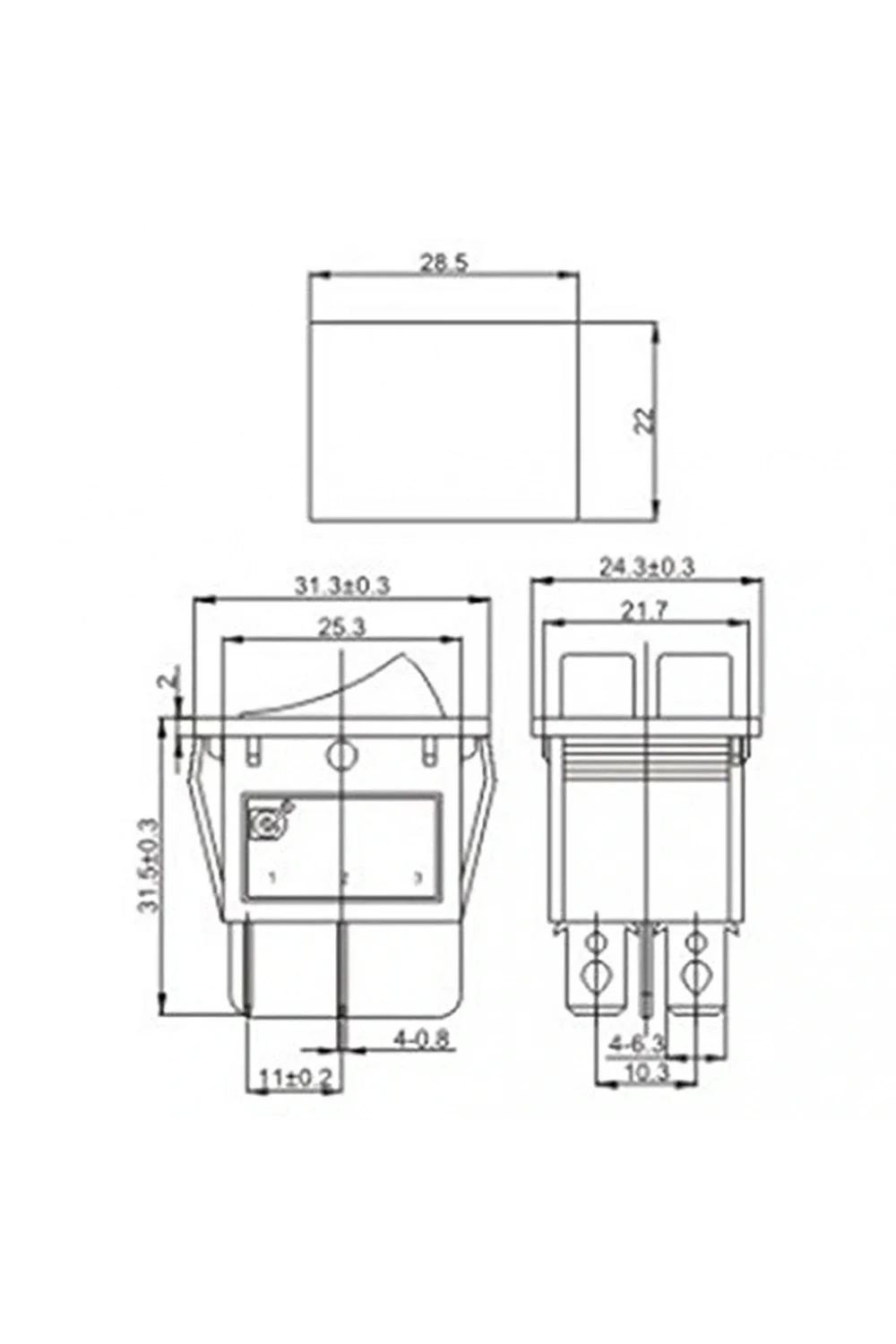 IC-101 İkili Işıklı Anahtar KCD2-2101-B Kalite