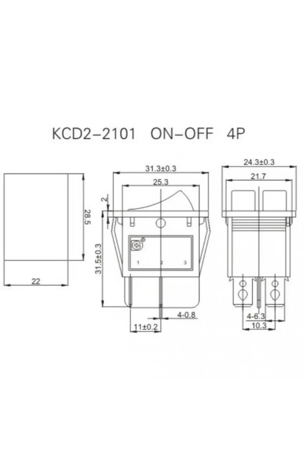 IC-103 İkili Işıksız Anahtar 4P