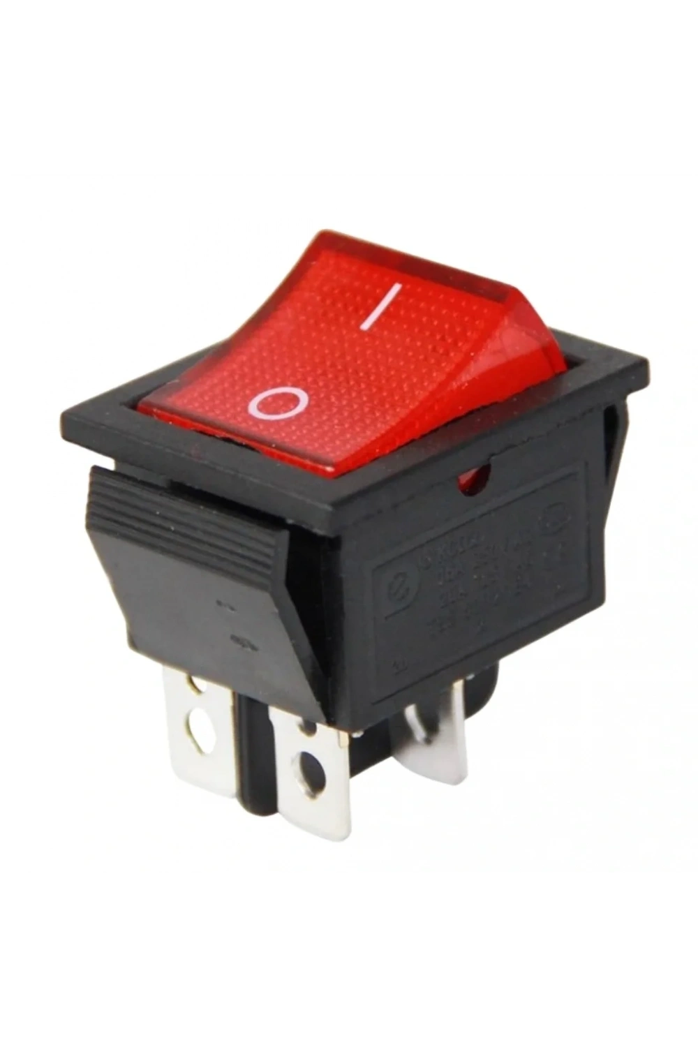 IC-104 Geniş Işıklı Anahtar On Off Switch 4P Kırmızı