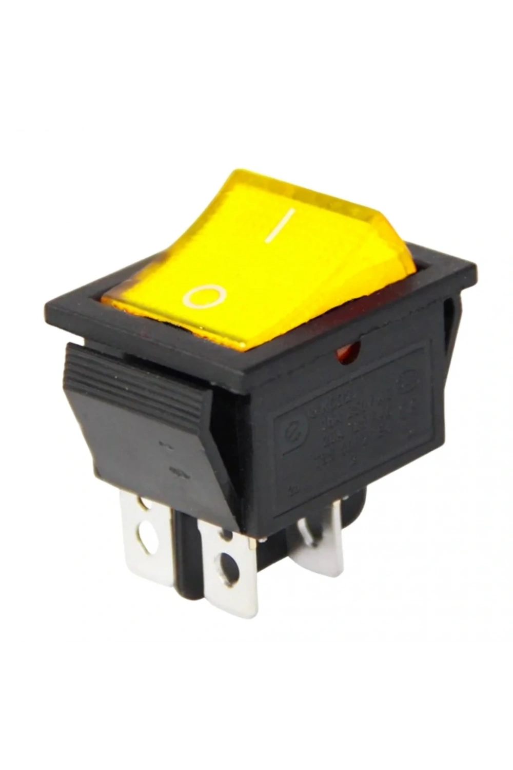 IC-104 Geniş Işıklı Anahtar On Off Switch 4P Sarı