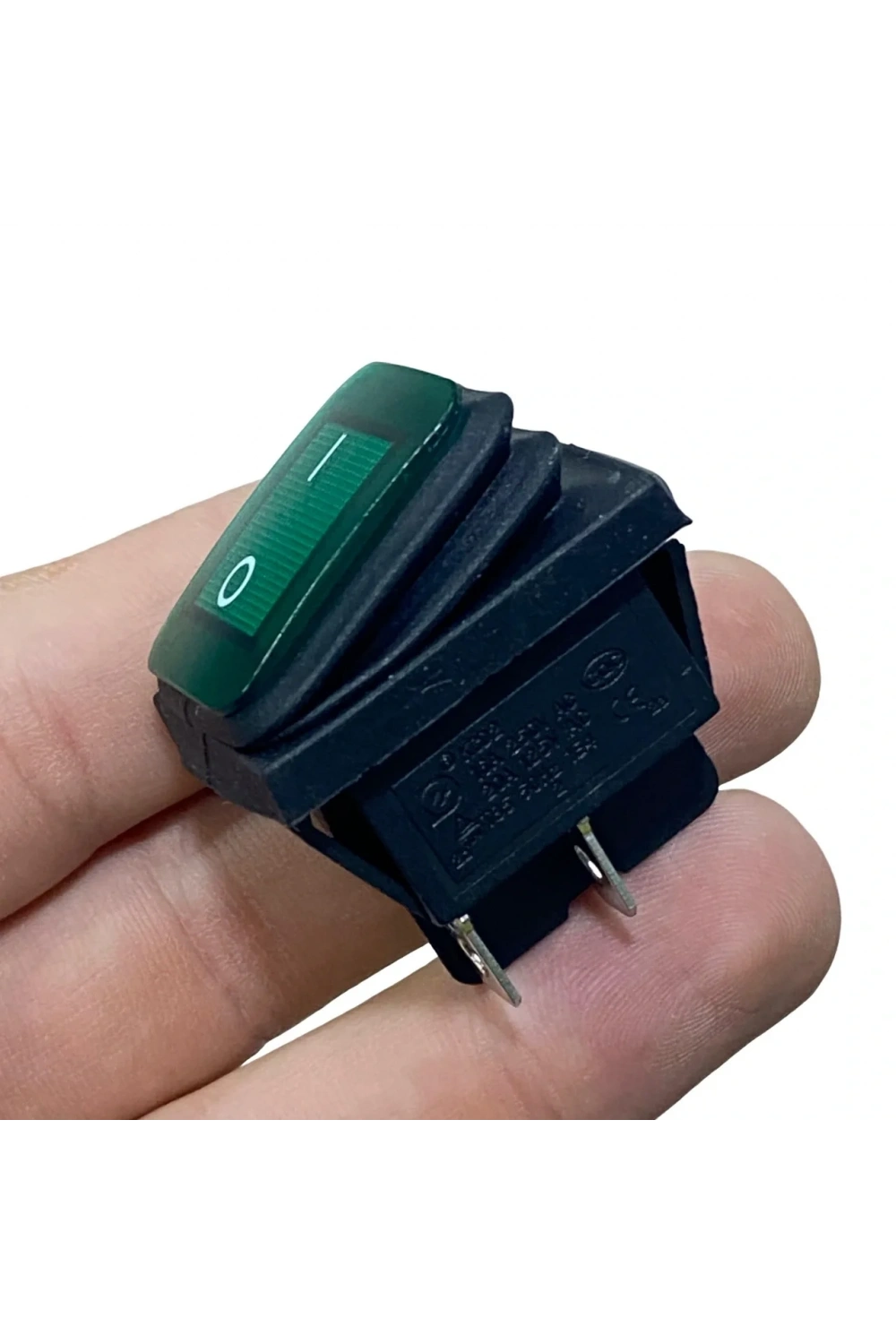 IC-104W Geniş Körüklü Işıklı Anahtar On-Off 4P Yeşil