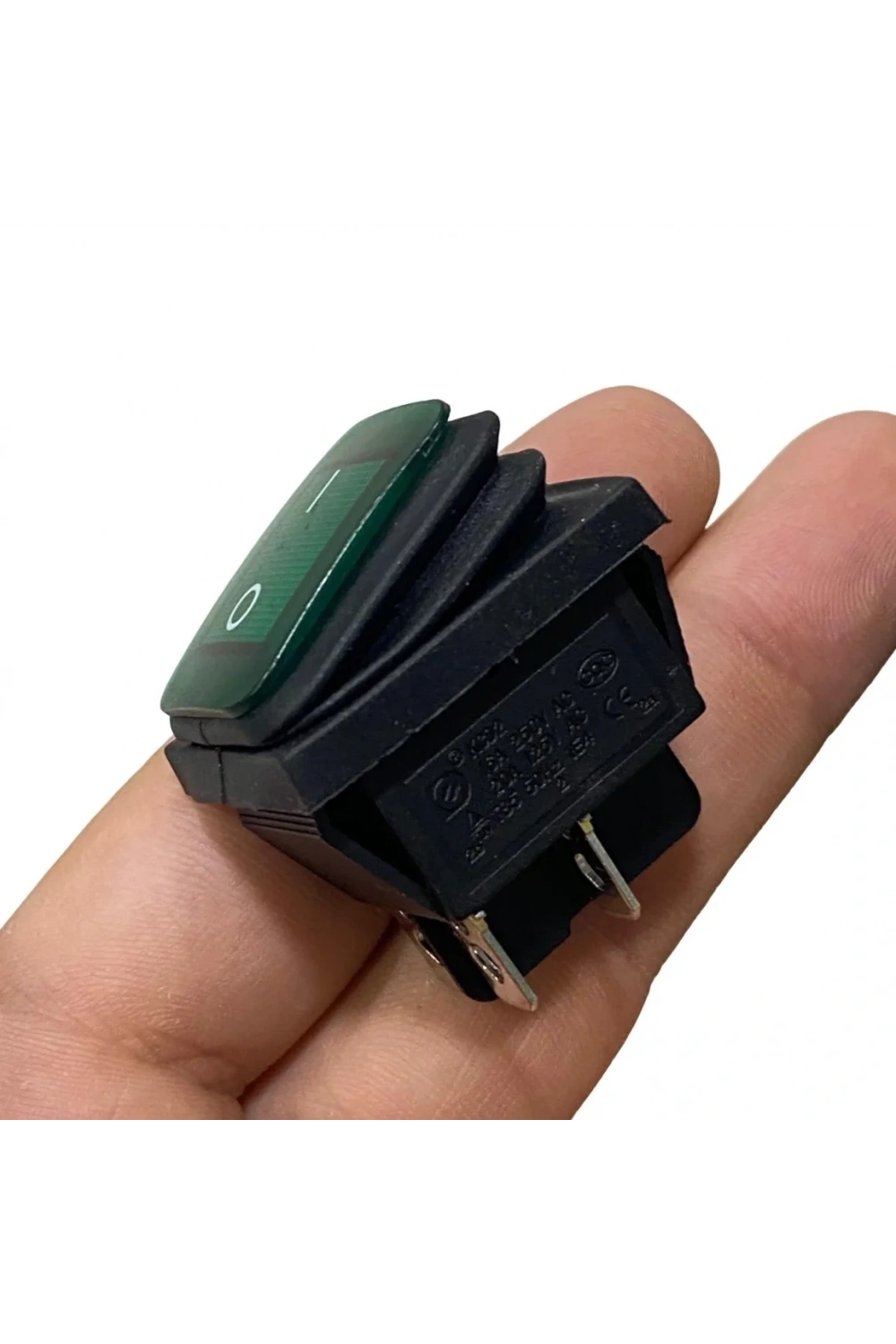 IC-104W Geniş Körüklü Işıklı Anahtar On-Off 4P Yeşil