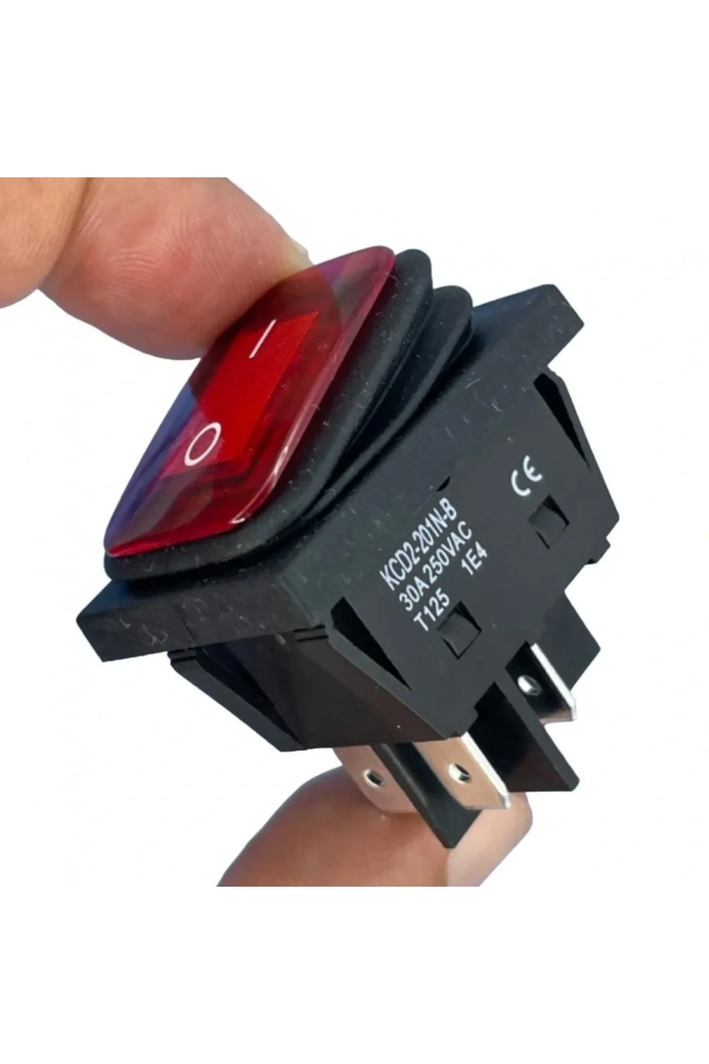 IC-104W-S Körüklü Geniş Işıklı Kırmızı Anahtar 30A ON-OFF 4P