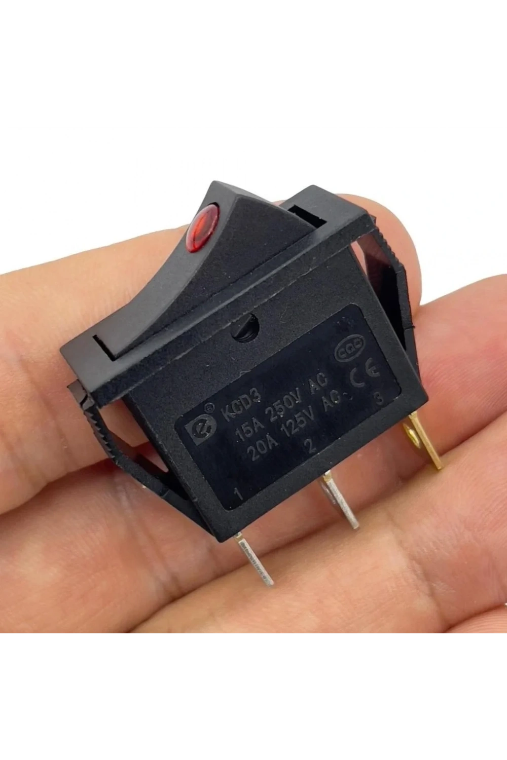 IC-113A Dar Nokta Işıklı Anahtar On-Off Siyah