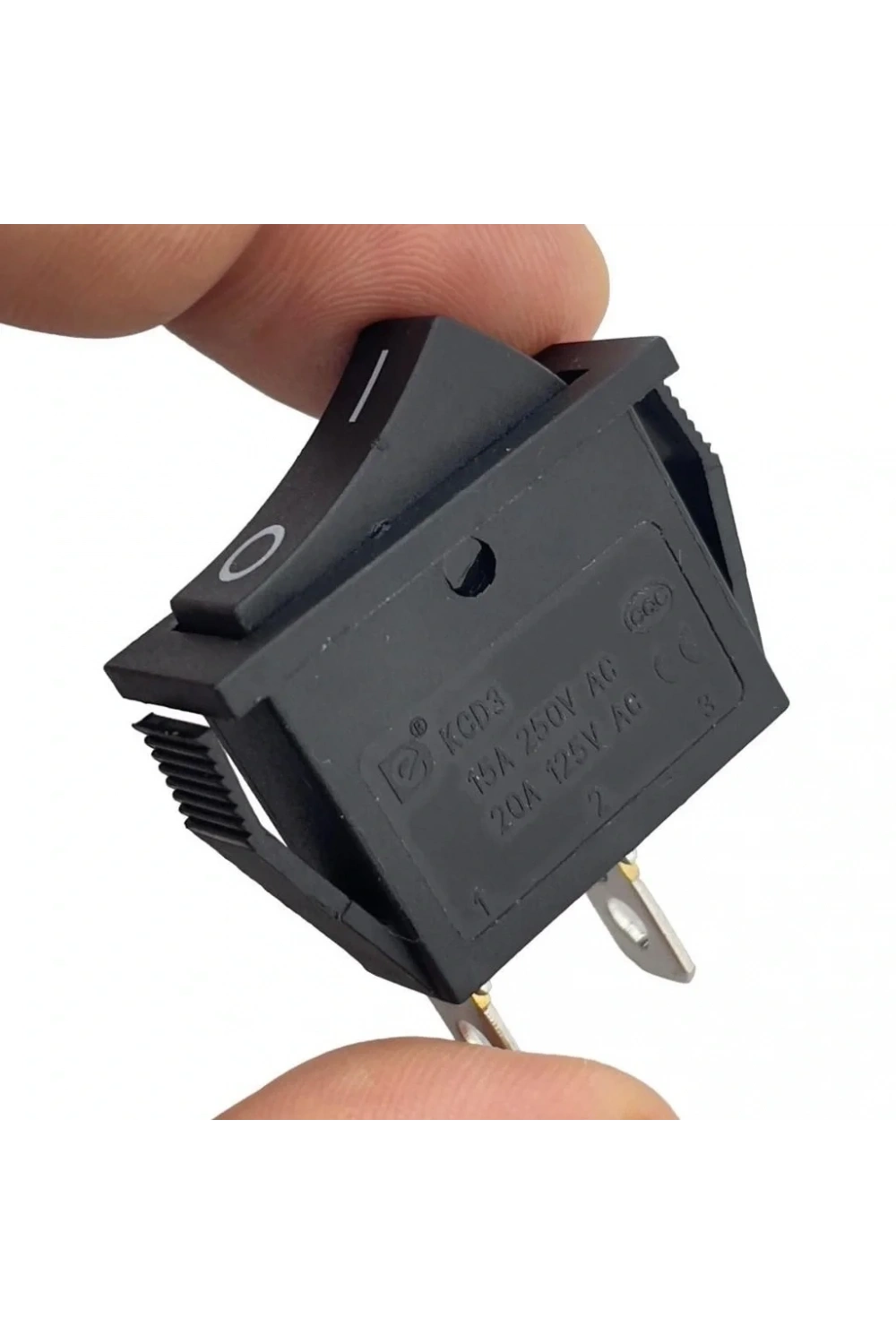 IC-116 Dar Işıksız Yaylı Anahtar Off-Mom 2P Siyah