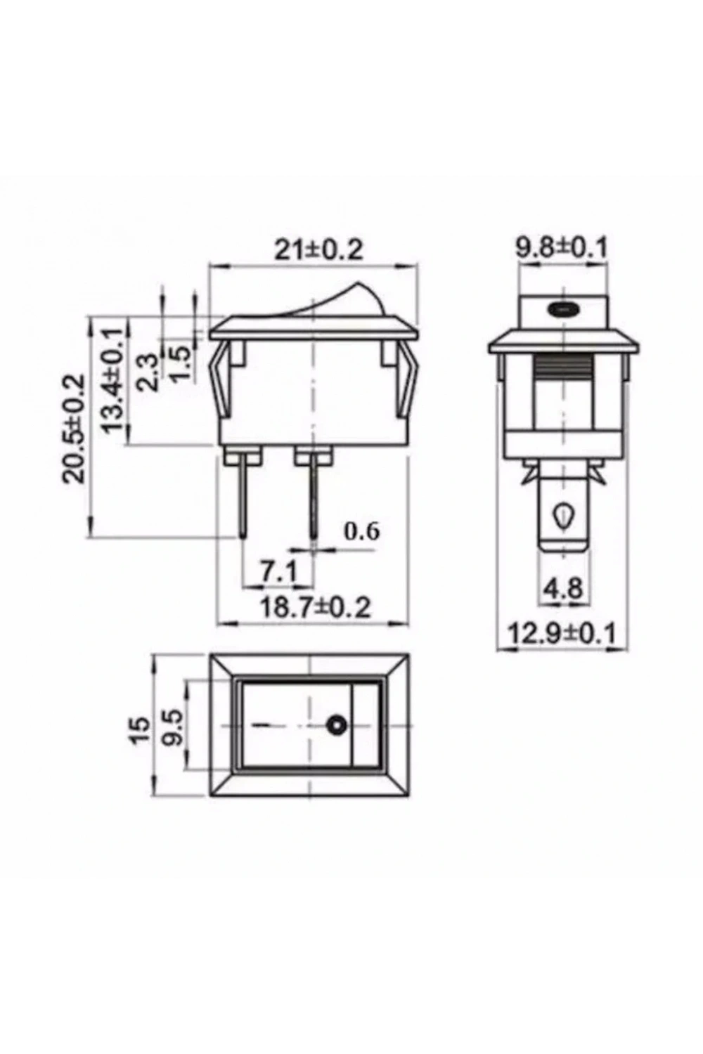 IC-120 Mini Işıksız Yükseltici Devre Anahtarı