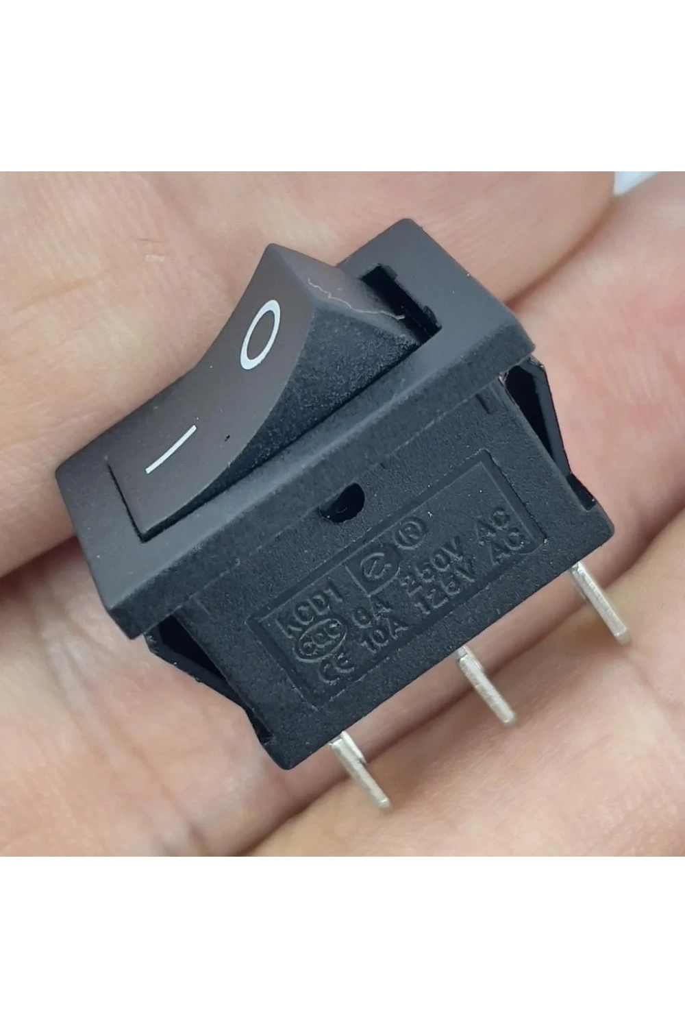 IC-121 Mini Işıksız Anahtar On-Off 3P Siyah