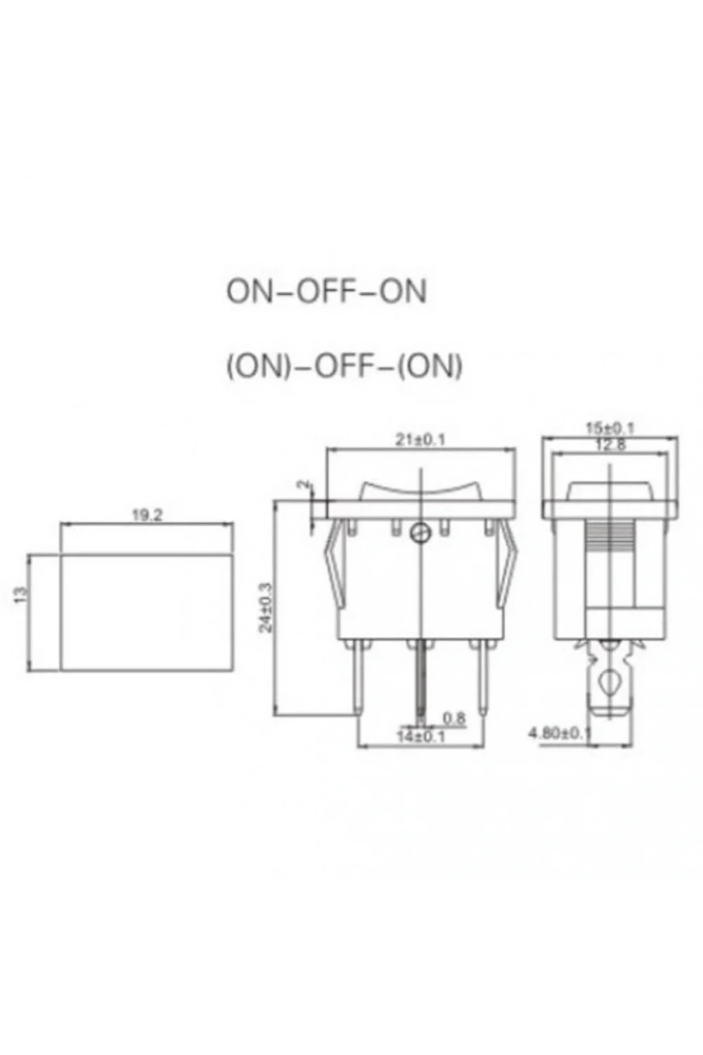 IC-123A Mini Işıksız Yaylı Anahtar Mom-Off-Mom