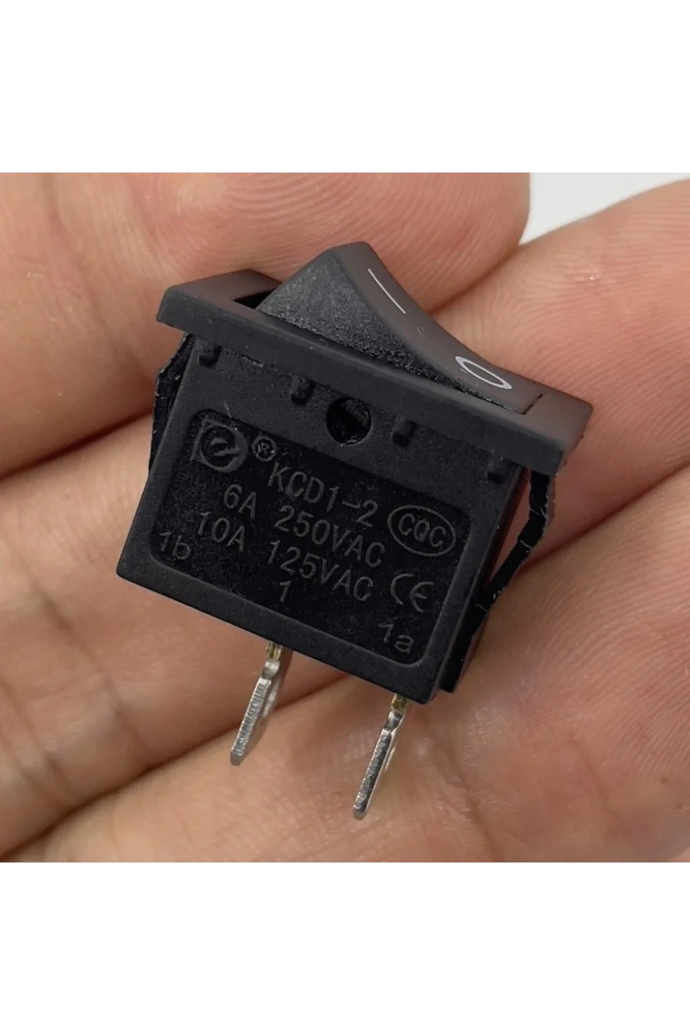 IC-124 Mini Işıksız Yaylı Anahtar 2P Off-Mom Siyah