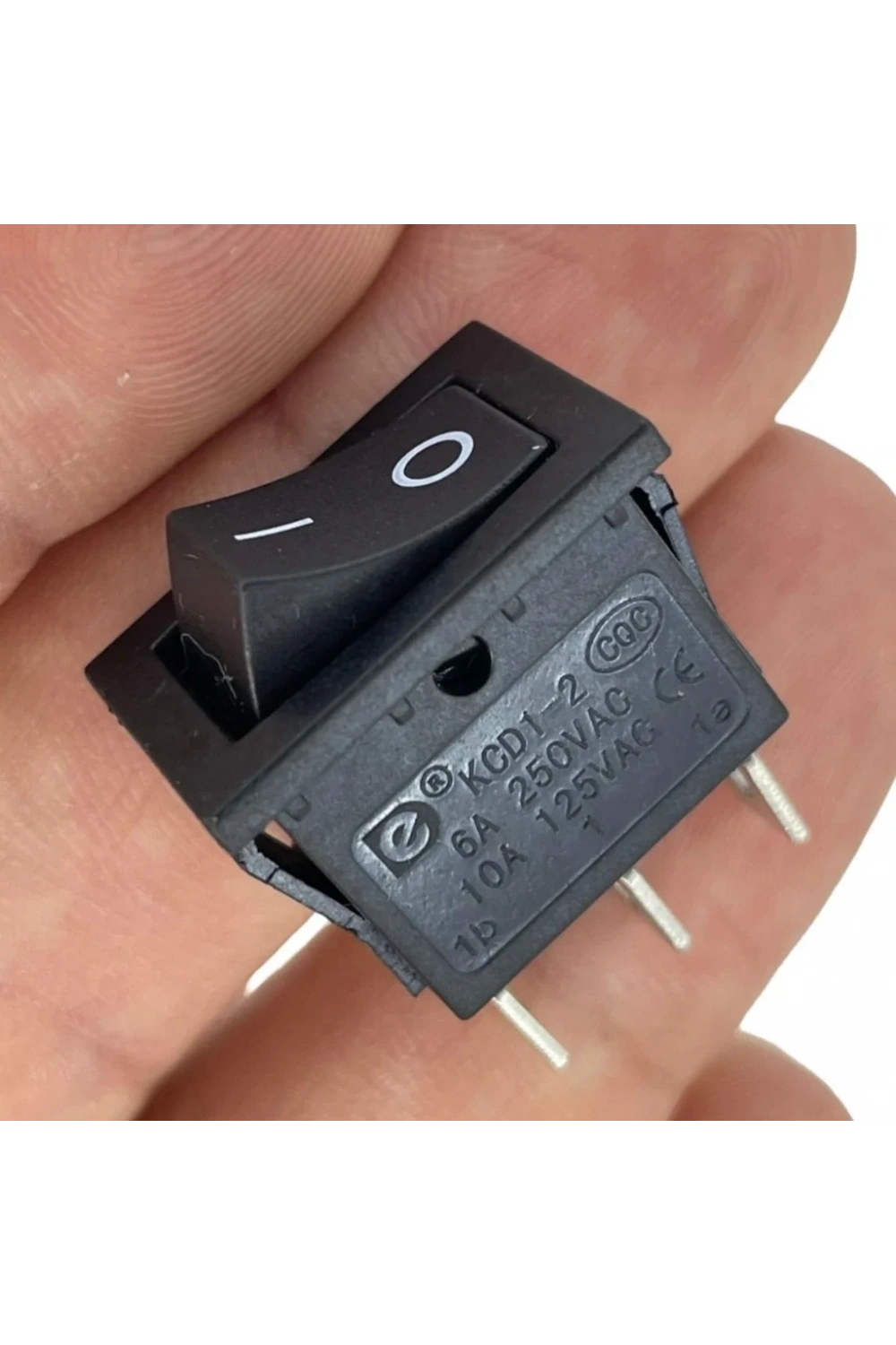 IC-125 Mini Işıksız Yaylı Anahtar OFF-MOM 3P