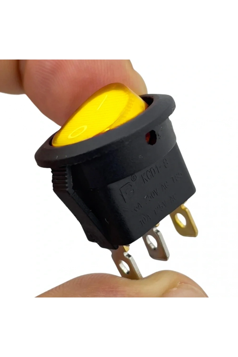 IC-131 Yuvarlak Işıklı Anahtar On-Off 3P Sarı