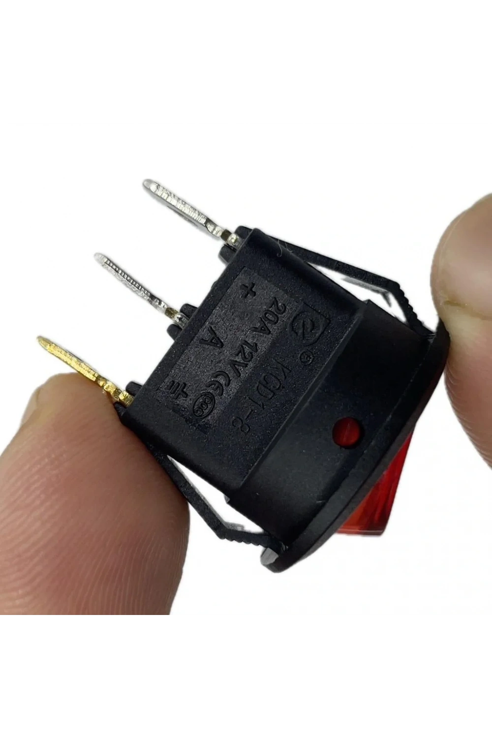 IC-131A Yuvarlak Işıklı Anahtar On-Off 12V 3P