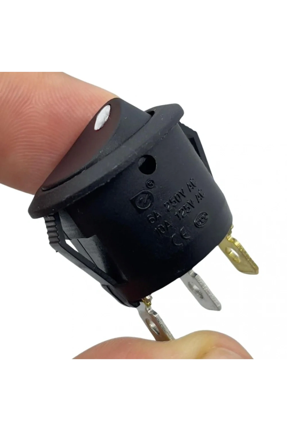 IC-132A Yuvarlak Nokta Işık Anahtar On-Off 3P 12V Beyaz
