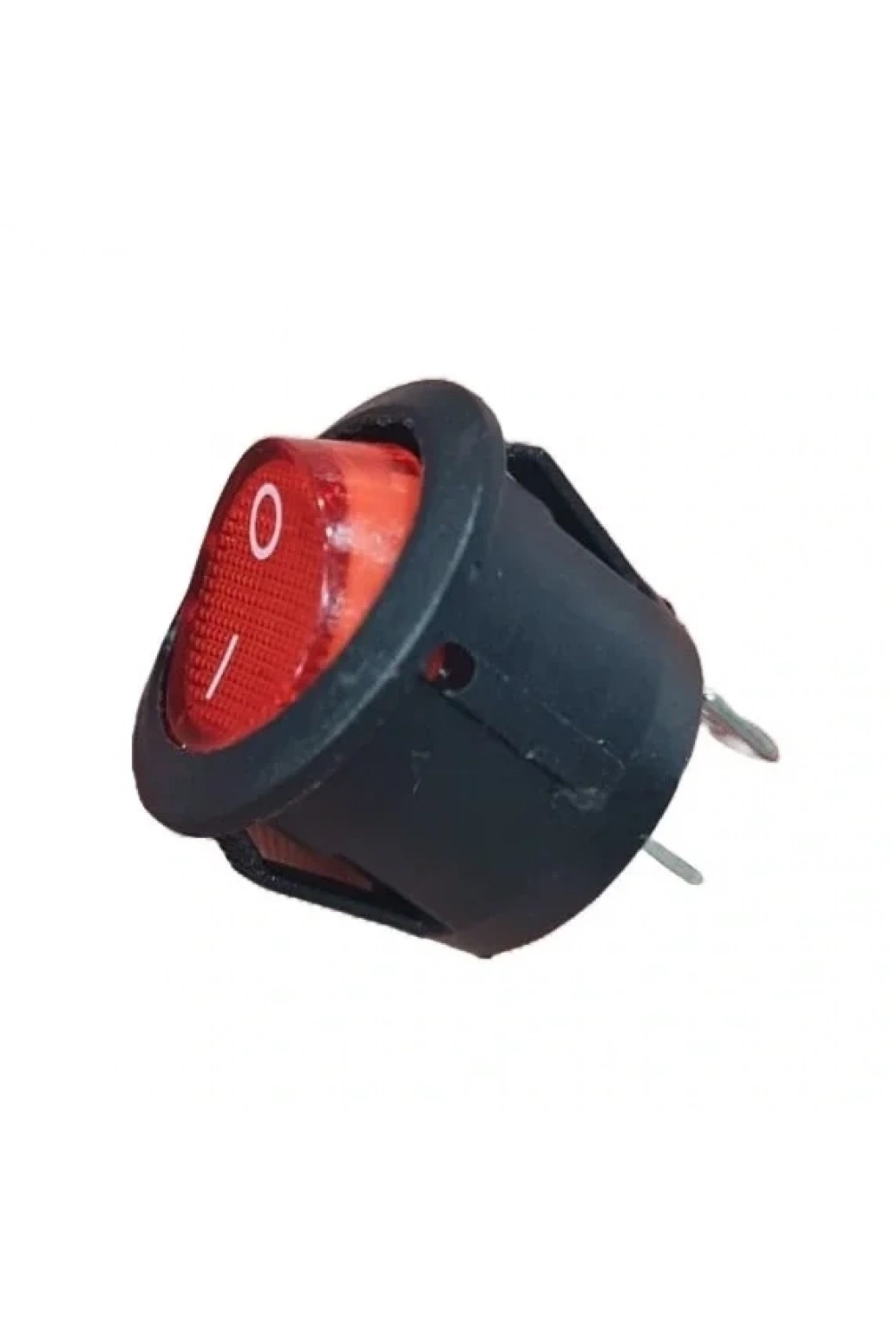 IC-133-5 Yuvarlak Kırmızı Işıksız Anahtar ON-OFF 2P