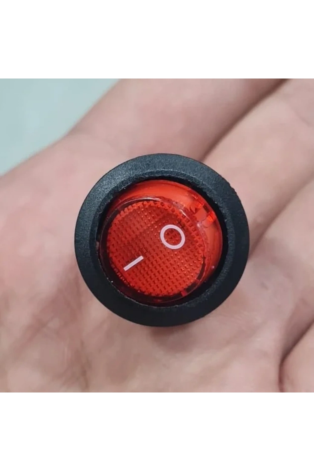 IC-133-5 Yuvarlak Kırmızı Işıksız Anahtar ON-OFF 2P