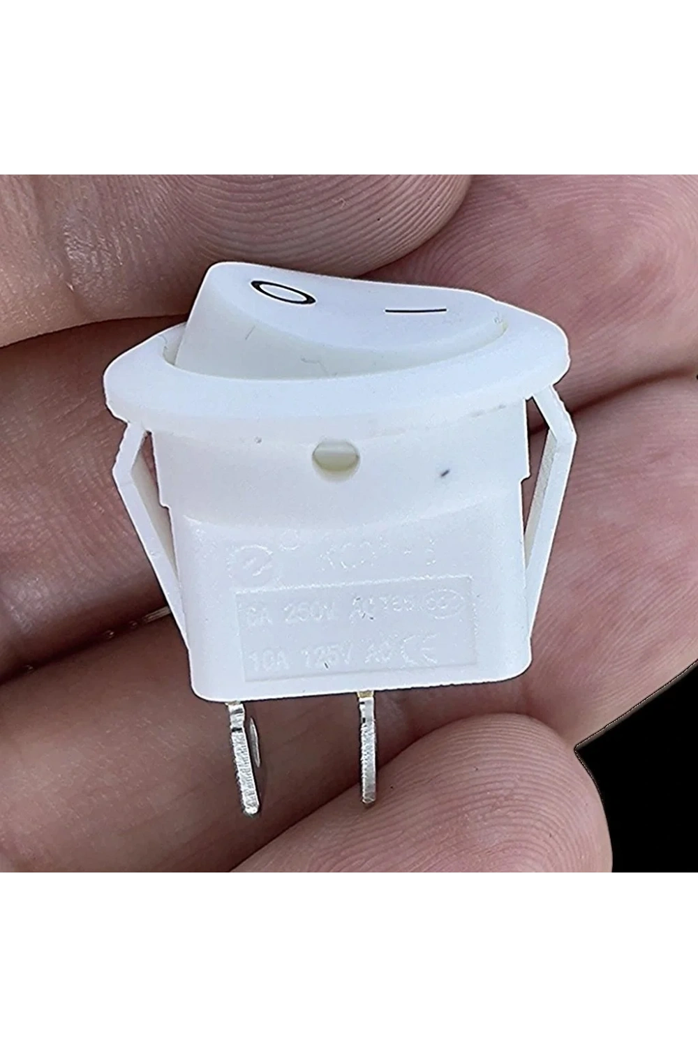 IC-133A Yuvarlak Işıksız Anahtar On-Off 2P Beyaz