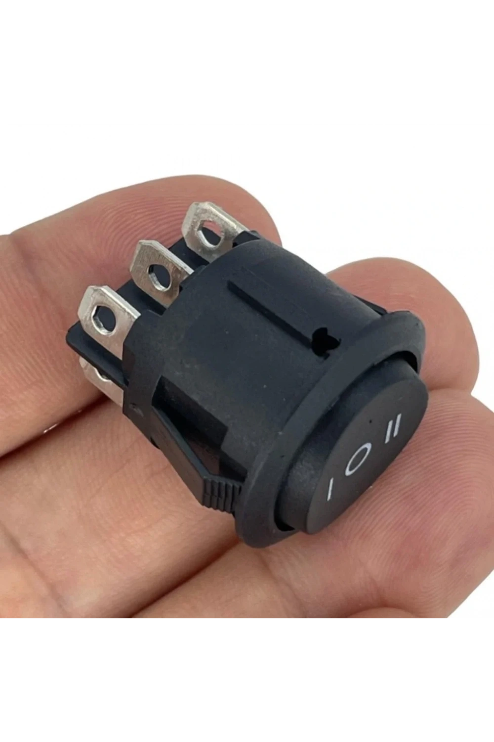 IC-134-6 Yuvarlak Tekne Tipi Anahtar ON-OFF-ON 6P