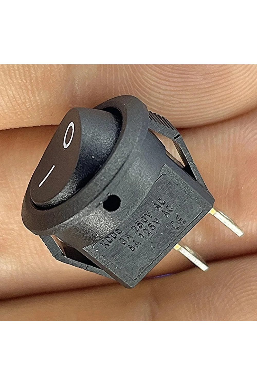 IC-134E Siyah Yuvarlak Anahtar Işıksız On-Off 2P