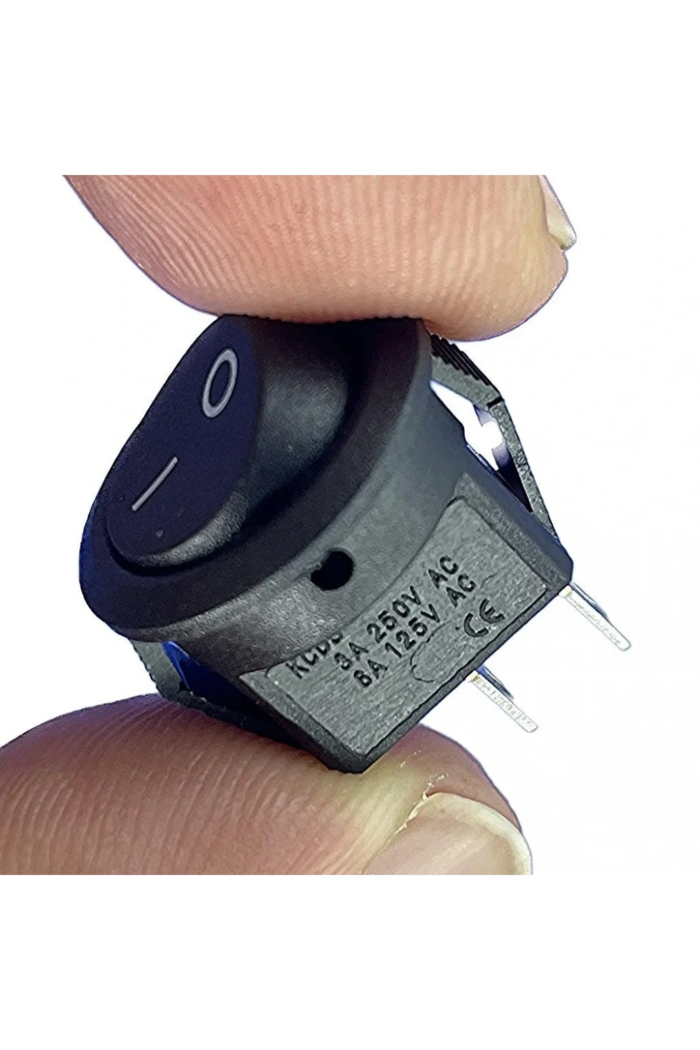 IC-134E Siyah Yuvarlak Anahtar Işıksız On-Off 2P