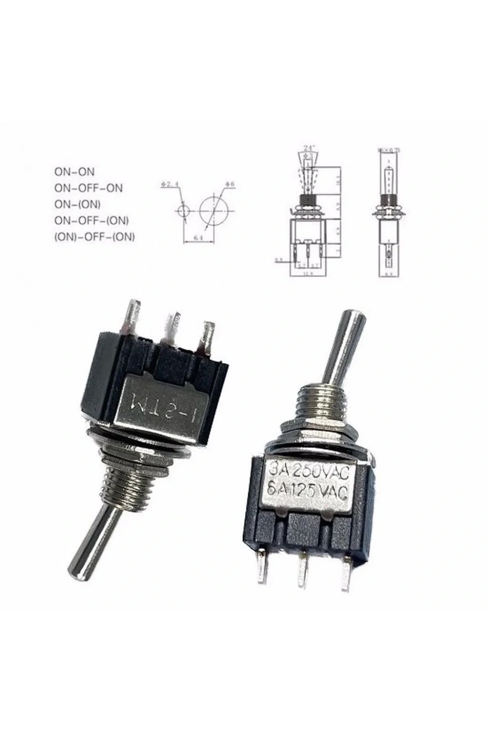IC-139 3 Ayak Toggle Switch Anahtar On-Off MTS-102