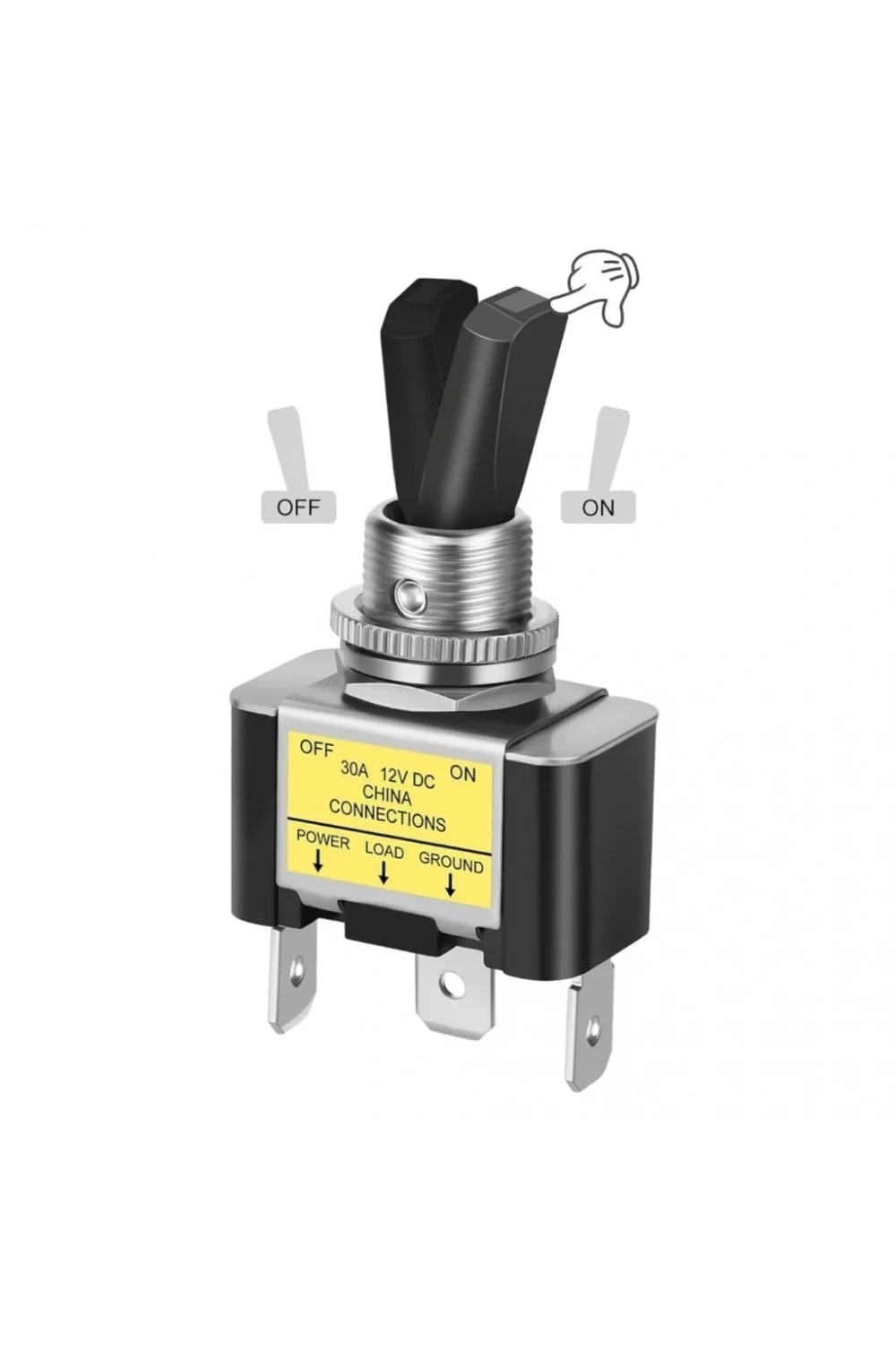 IC-151B Toggle Switch 12V 30A On-Off Işıklı ASW-07D-2
