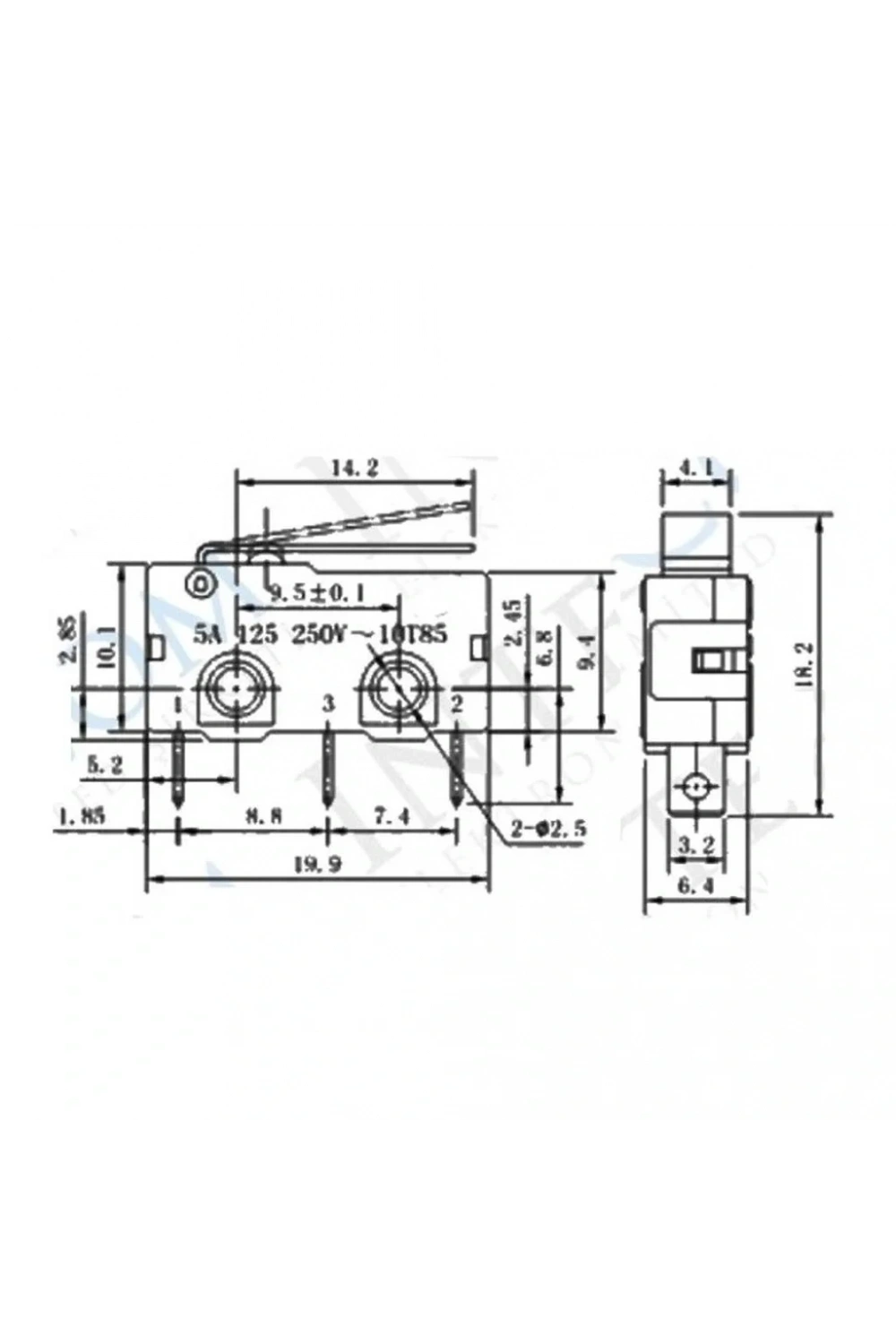 IC-163-0 Paletli Micro Switch Lehim Bacak