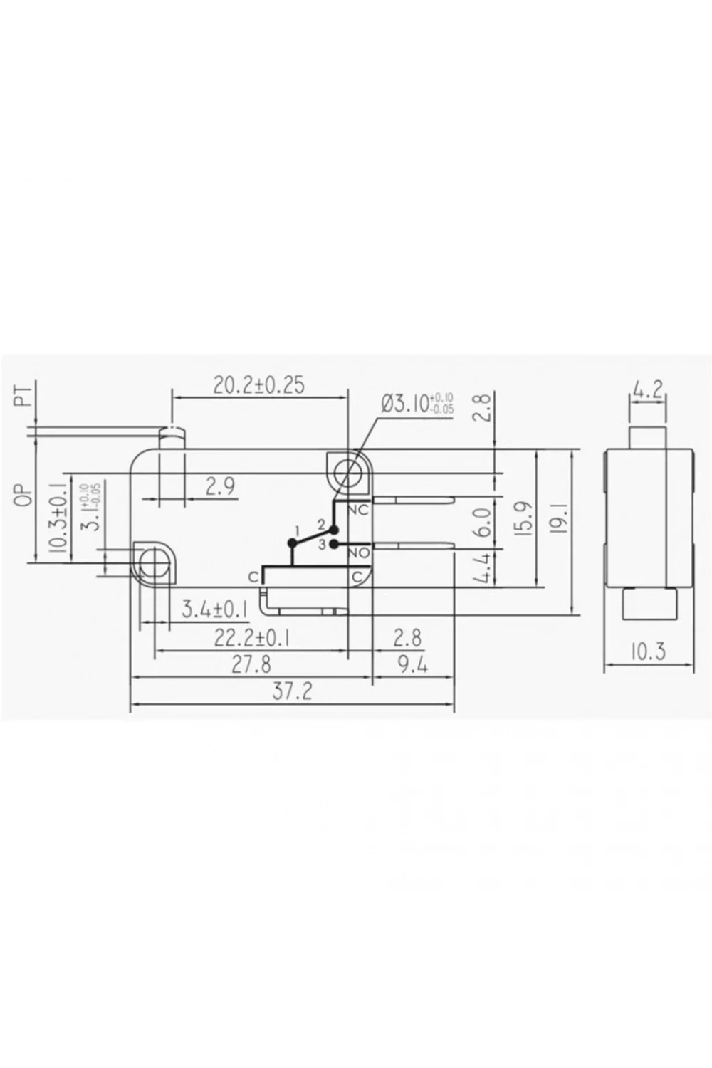 IC-170-0 Paletsiz Micro Switch